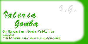 valeria gomba business card